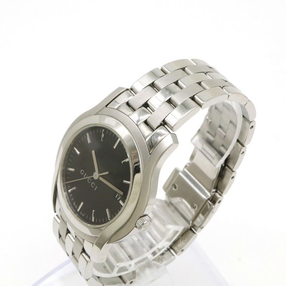 GUCCI G-Class Black Dial Date Men's SS Quartz Watch 5500XL
